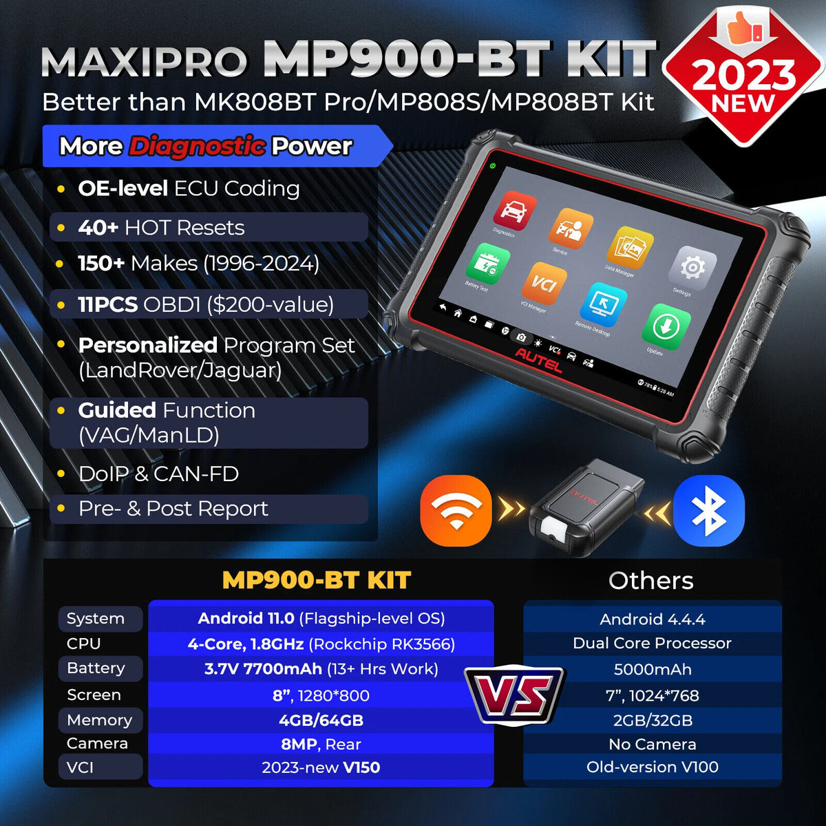 Autel MP900-BT KIT Diagnostic Scanner Automotive OBD1 OBD2 Scan Tools DoIP CANFD