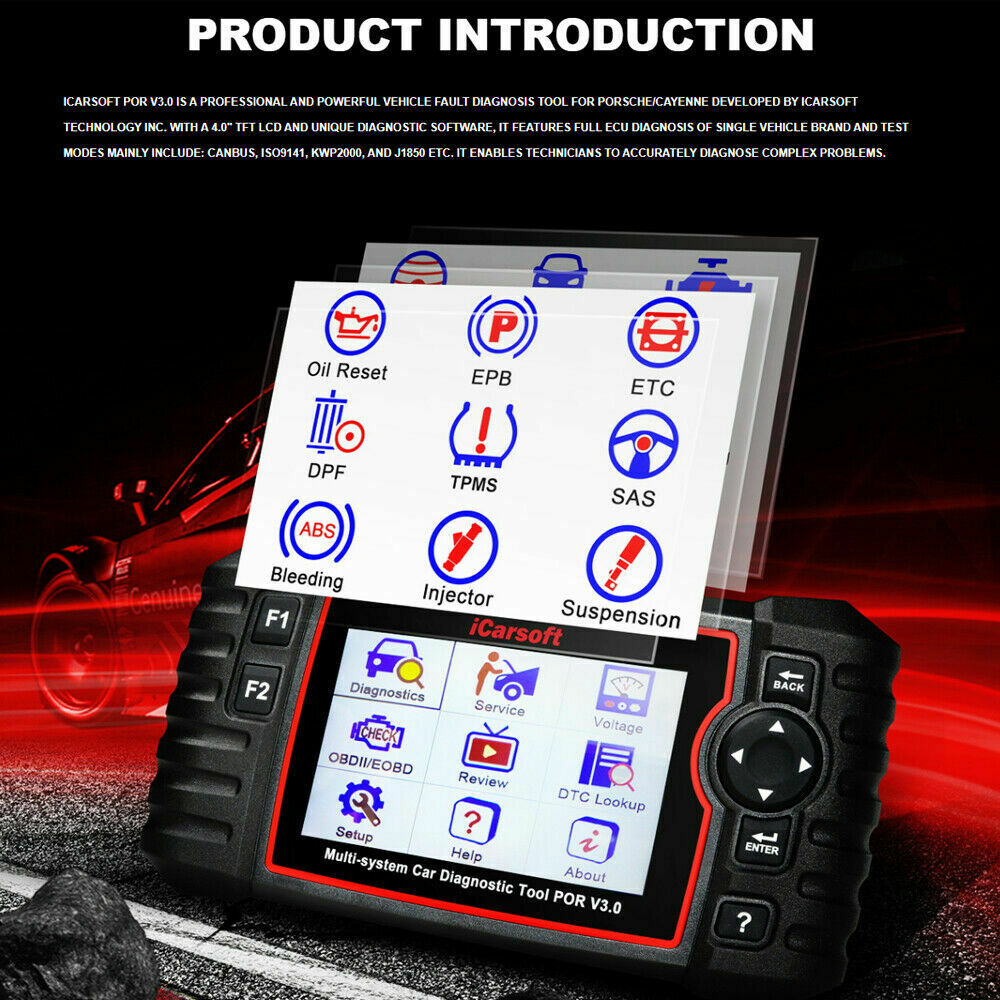 iCarsoft POR V3.0 Fault Diagnostic Tool Scanner For Porsche / Cayenne