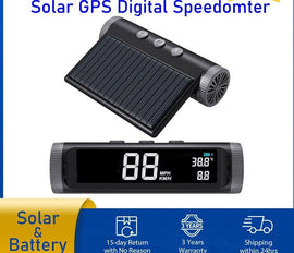 Updated Solar-powered GPS HUD S200 Wireless Digital Speedometer KMH MPH Electron - Auto Lines Australia