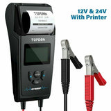 Car Battery Tester with Printer 12V 24V Load Tester TOPDON BT500P Analyzer Tool