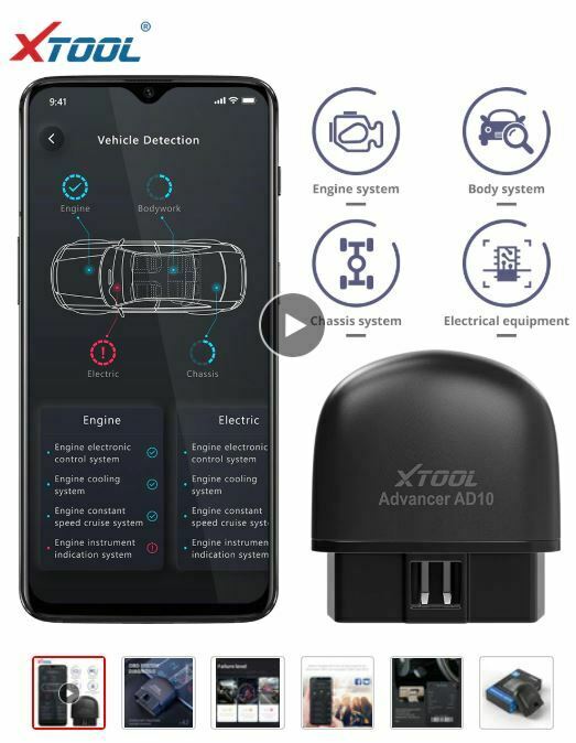 XTOOL AD10 OBD2 Diagnostic Scanner EOBD Bluetooth ELM327 Code Reader Tool HUD Main image