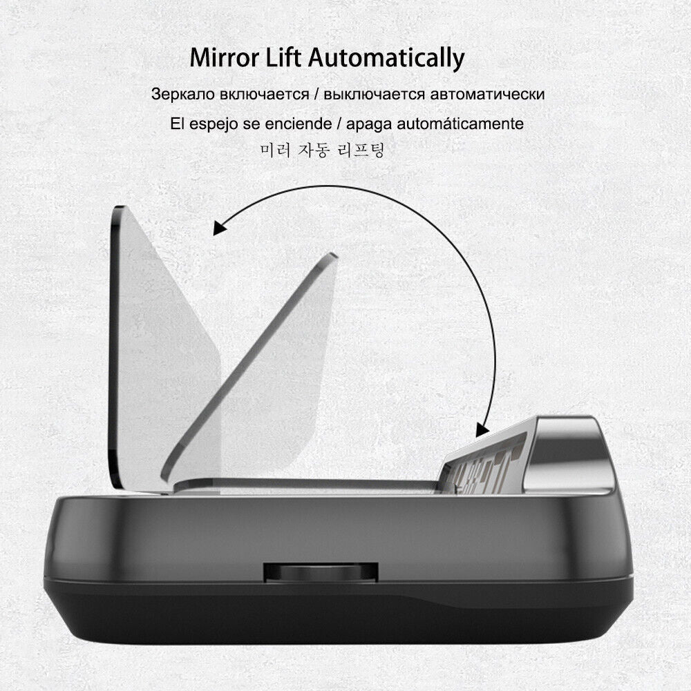 Mirror Hud Head Up Display Clear Font Auto Hud Obd2 Car Speed Projector Kmh  Mph