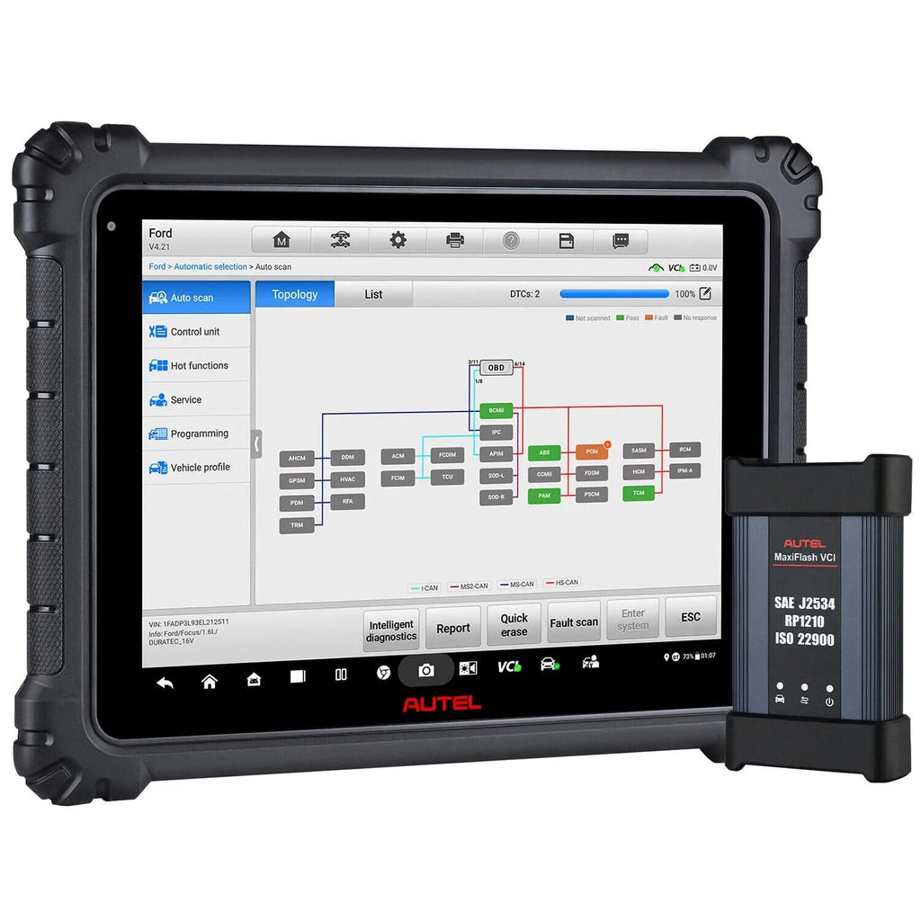 Autel MaxiCOM Ultra Lite Scannerwith Topology Mapping J2534 ECU - Auto Lines Australia