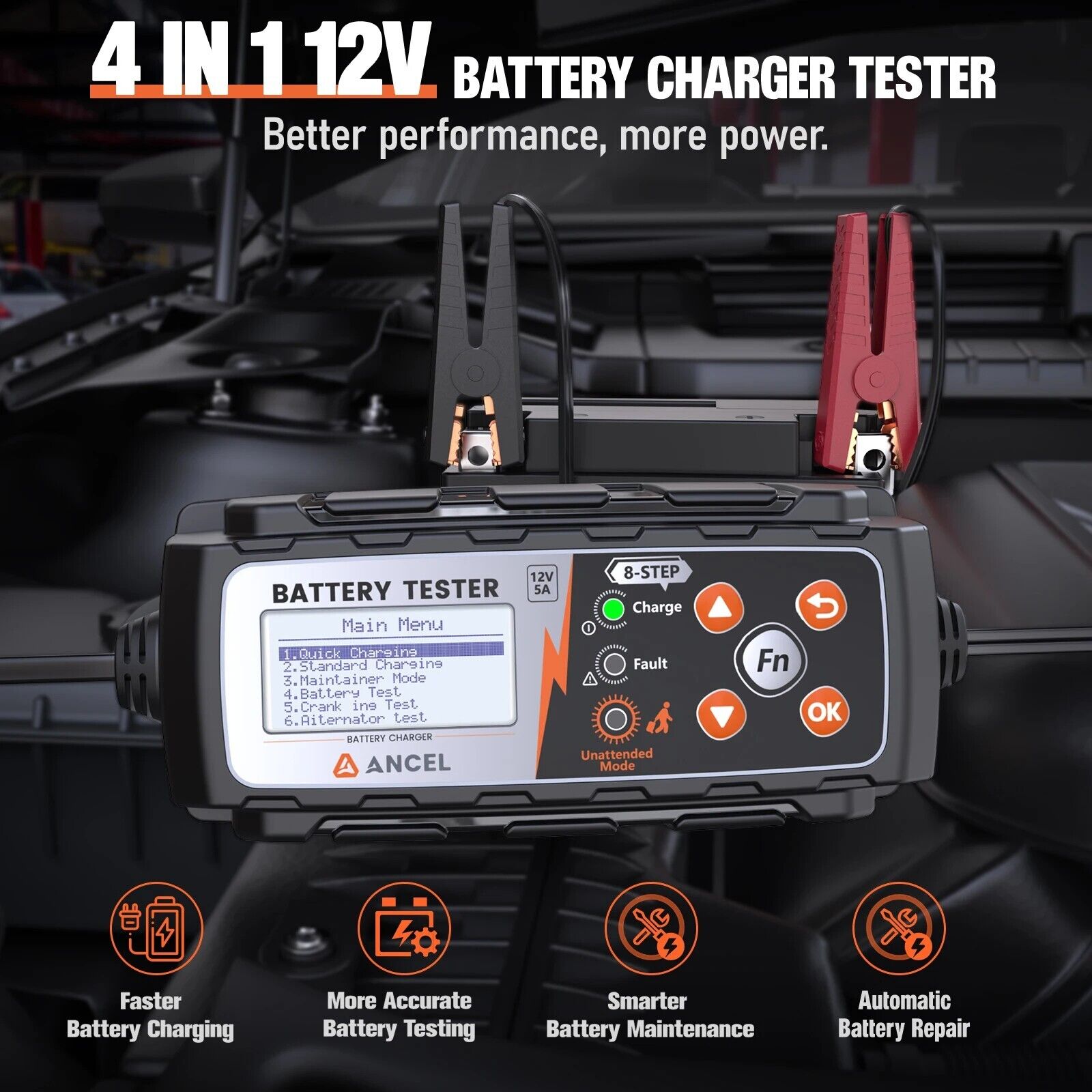 ANCEL BT521 12V Car Battery Changer 12V Battery Tester Automotive Repair for AGM Secondary image