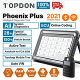 TOPDON Phoenix Plus All System Diagnostic Scanner OBD2 Code Reader ECU Coding