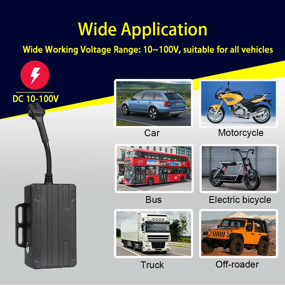 4G LTE GPS Vehicle Tracker Cut Off Oil Engine Motorcycle Live Locator Tracking
