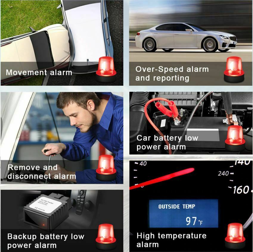 4G OBD2 GPS Mini Tracker Live Realtime Vehicle Car Spy OBDII Tracking Device