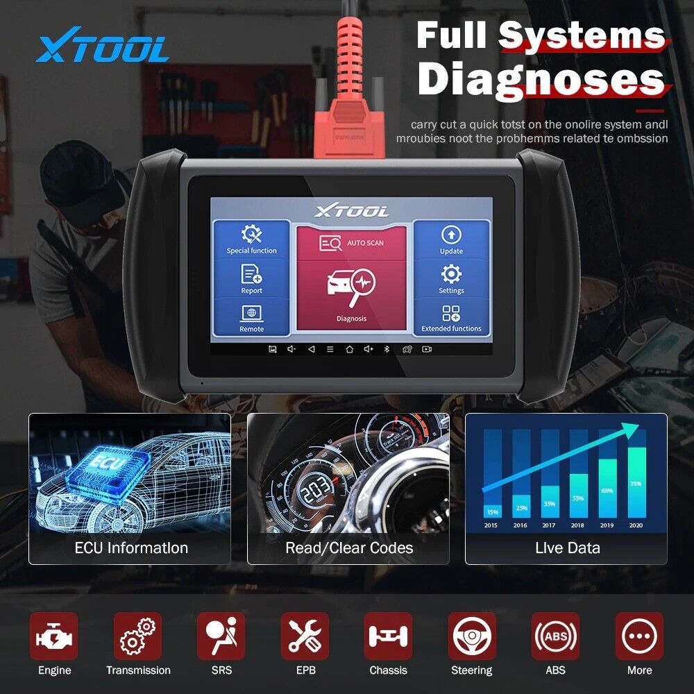 XTOOL IP616 OBD2 Scanner Automotive Car Diagnostic Tools OBD2 Scanner CodeReader
