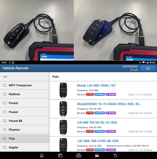 LAUNCH X431 4 Keys Set IMMO Programming Tools work with X431 PAD V/ IMMO ELITE
