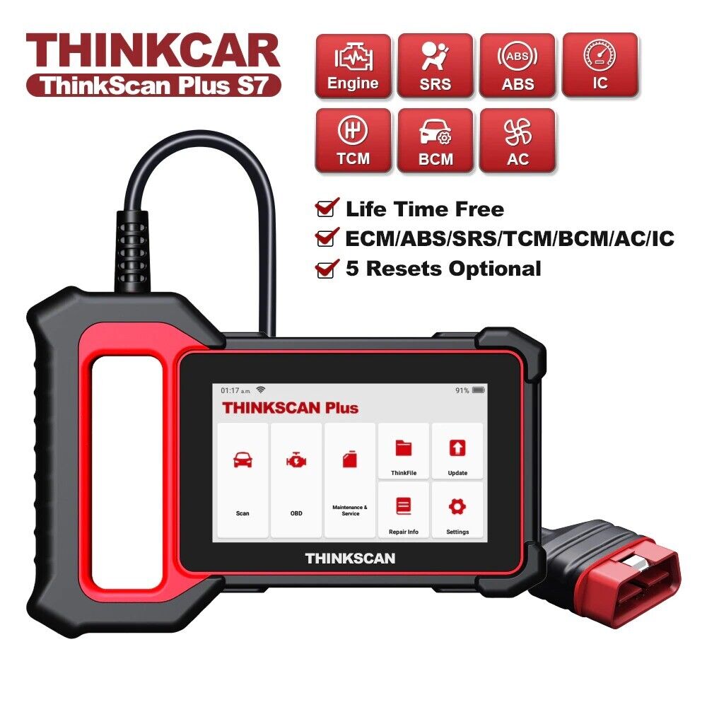 THINKCAR Thinkscan Plus S7 OBD2 Scanner 7System Code Reader Scan Diagnostic Tool