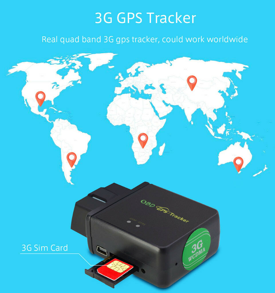 3G 4G OBDII GPS Mini Tracker Live Realtime Vehicle Car Spy OBD2 Tracking Device