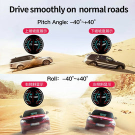 New V96 Car HUD Gauge/Inclinometer Slope Meter/Day Clock/Compass Automotive Digi - Auto Lines Australia