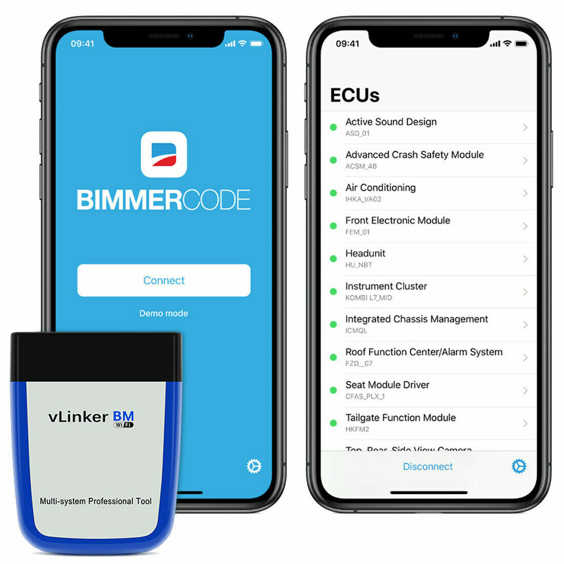 Vgate OBD2 vLinker BM+ V2.2 Bimmercode For BMW Diagnostic Scanner Bluetooth WIFI - Auto Lines Australia