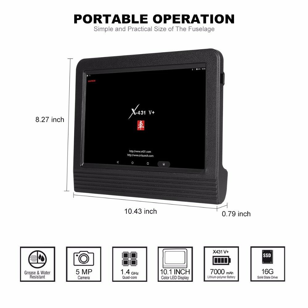 LAUNCH X431 Tablet & Heavy Duty Truck HD Module 24V Diesel Diagnostic Scanner - TRUCK SOFTWARE