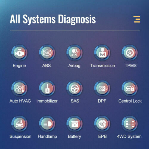 Full System Diagnosis IMMO DPF TPS 15 Reset Functions Car OBDII Diagnostic Tools Secondary image