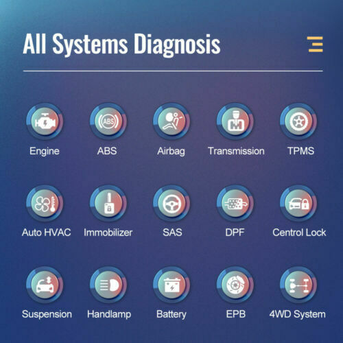 Full System Diagnosis IMMO DPF TPS 15 Reset Functions Car OBDII Diagnostic Tools
