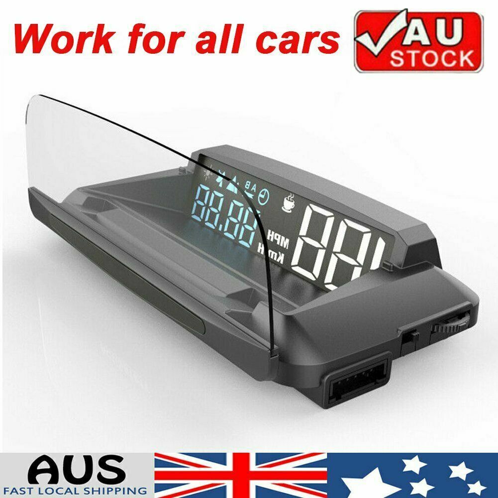 GPS HUD Speedometer Digital Heads Up Display Car Speed Warning Plug & Play