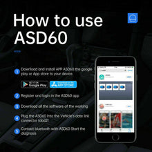 Load image into Gallery viewer, XTOOL ASD60 Auto Code Reader All System Diagnostic Scanner Tool Fit