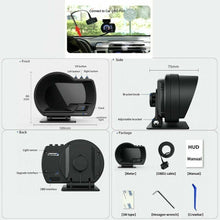 Load image into Gallery viewer, Vjoycar V60 Newest Head Up Display Auto Display OBD2+GPS Smart Car HUD Gauge...