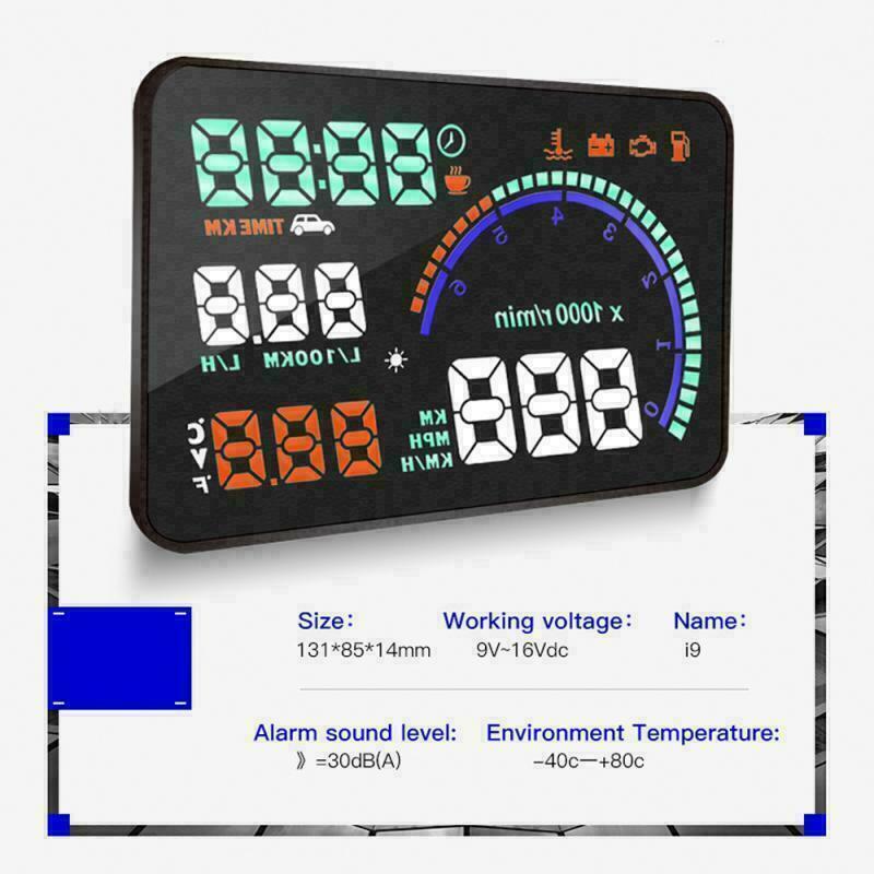5.5" Car HUD Head Up Display OBD2 Diagnostic Tool Projector Digital Speedometer Secondary image