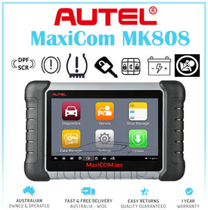 Special Order - Autel MaxiCOM MK808 OBD2 All System ECU Fault Code Reader Reset Diagnostic Scan Tool Key IMMO Coding MX808 DPF SRS ABS SRS SAS EPB BMS - AU VERSION