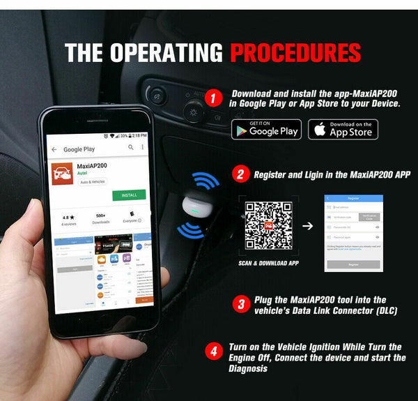 Autel AP200 Bluetooth OBD2 Diagnostic Scan Tool - Auto Lines Australia