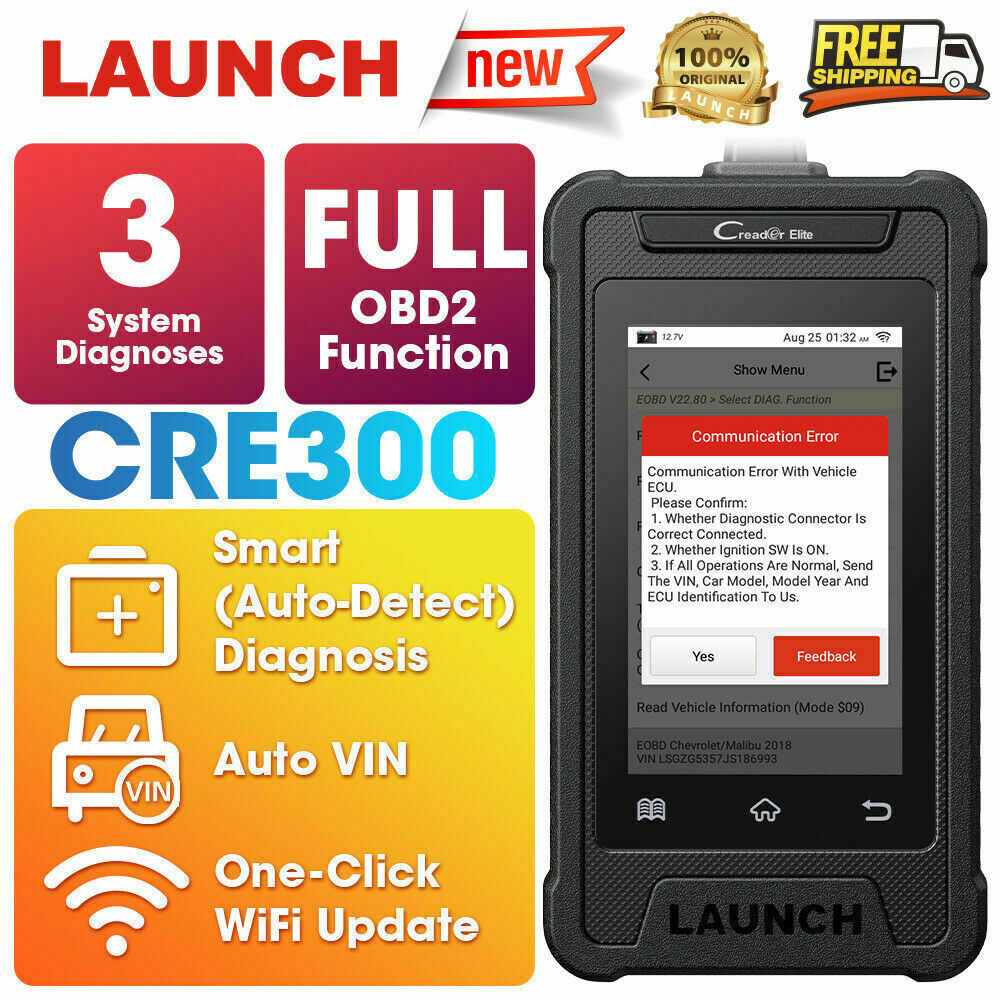 LAUNCH X431 CRE300 Auto OBD2 Scanner Engine ABS SRS Scan Reader Diagnostic Tool