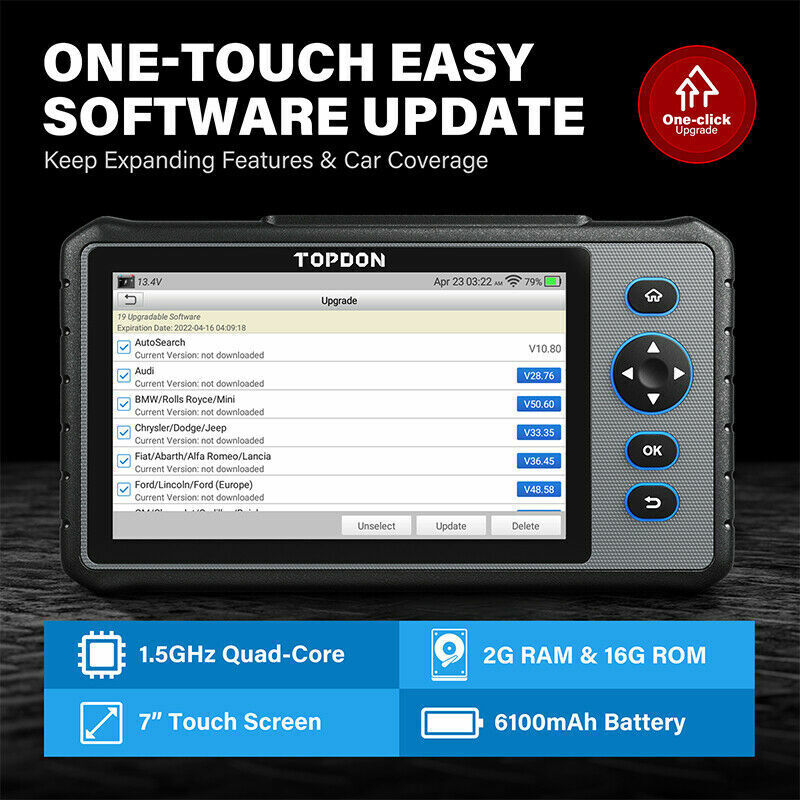 TOPDON ArtiDiag800 OBD2 Car Diagnostic Tool EOBD FULL System Automotive Scanner