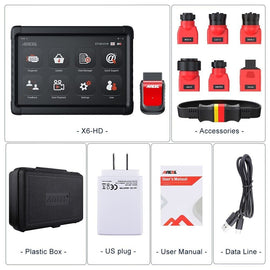 Ancel X6 HD OBD2 Scanner Heavy Duty Truck Diagnostic Scanner Tool Full System - Auto Lines Australia