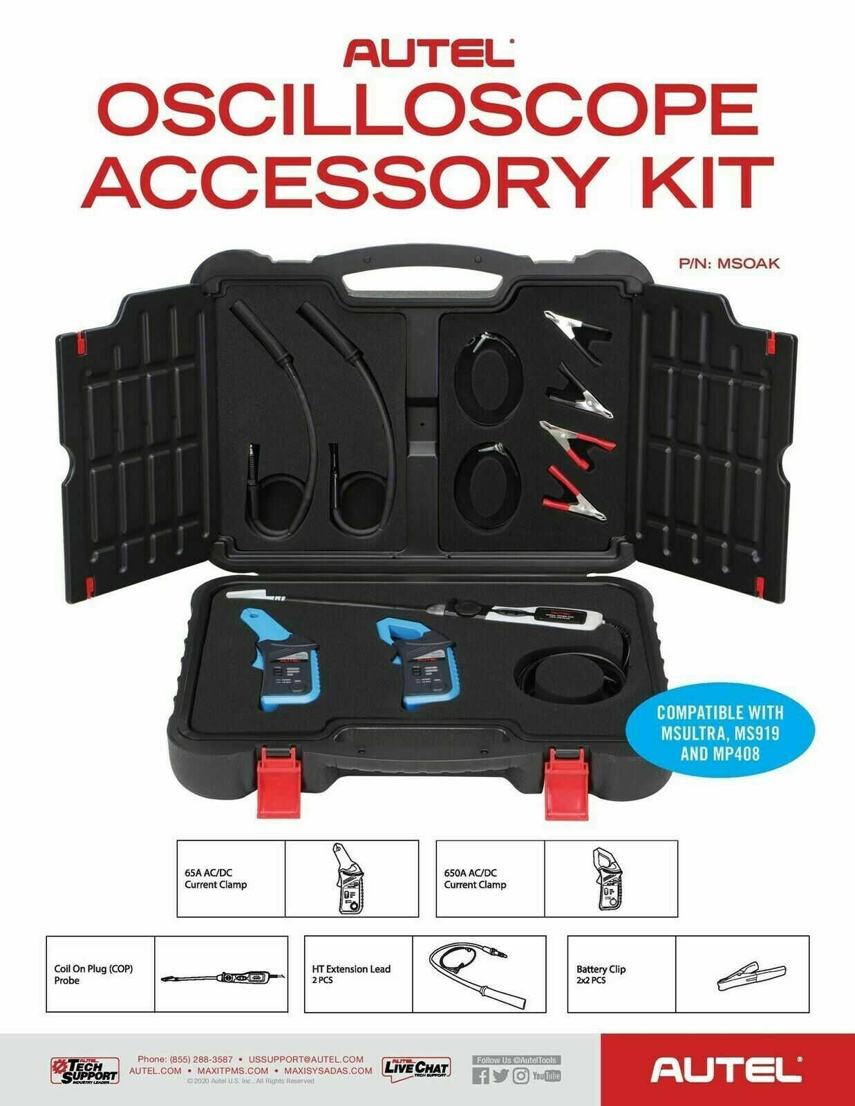 Autel MSOAK Oscilloscope Accessory Kit Compatible MaxiSys Ultra & MaxiSys MS919 Secondary image