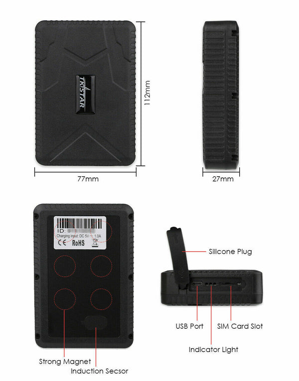 Car GPS Tracker 4G GPS Locator TKSTAR TK915 7800mAh Magnetic Fall Alarm Free APP