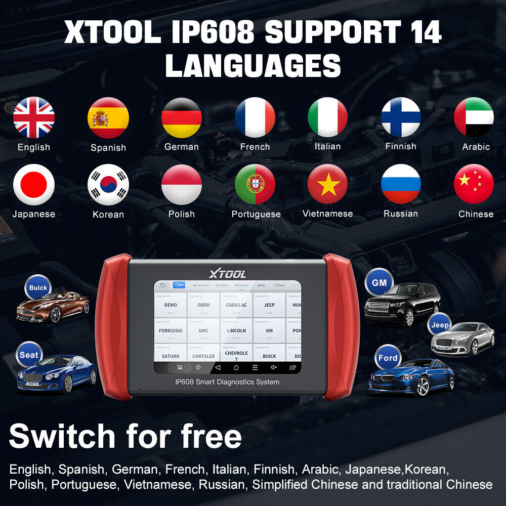 Xtool InPlus IP608 OBD2 Car Automotive Scanner Tool Full System Scan DPF Injector Oil Secondary image