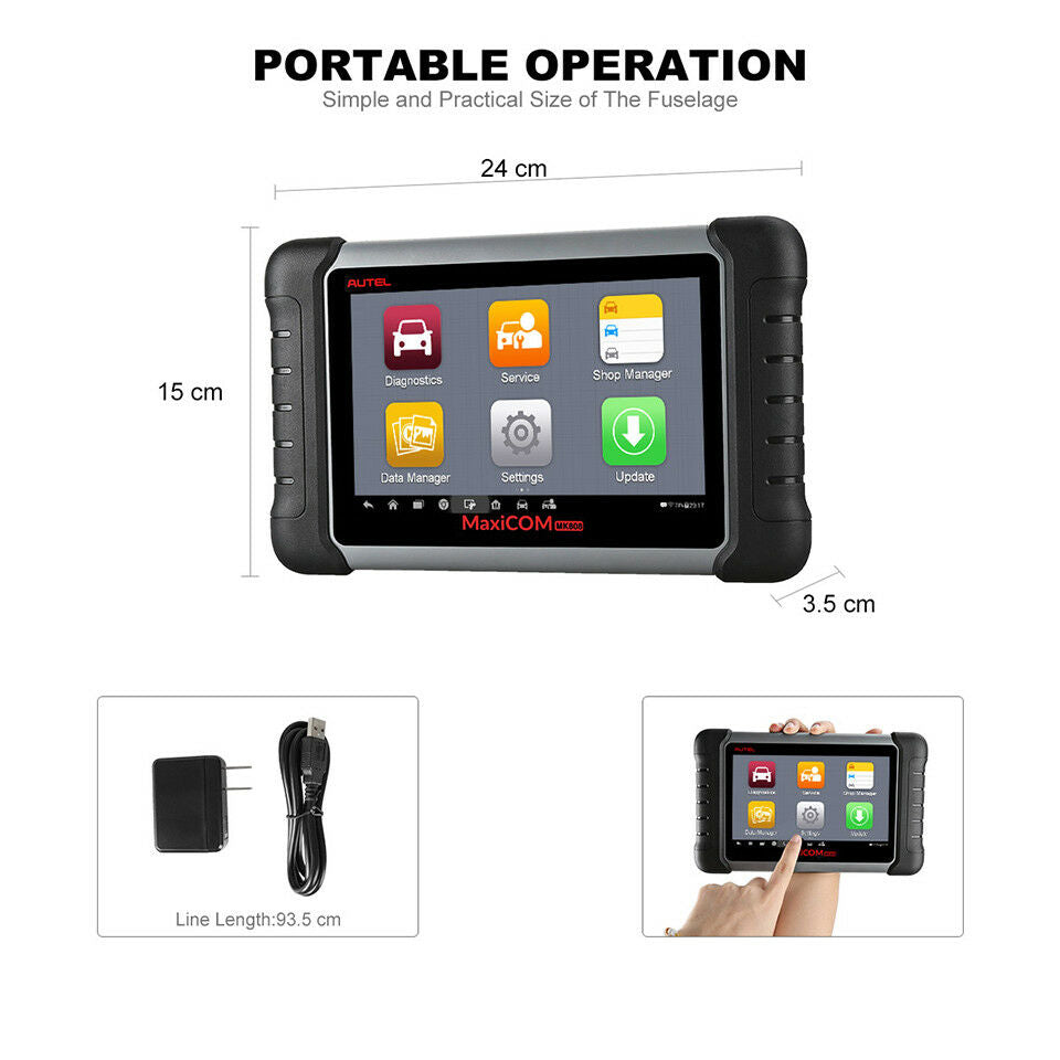 Special Order - Autel MaxiCOM MK808 OBD2 All System ECU Fault Code Reader Reset Diagnostic Scan Tool Key IMMO Coding MX808 DPF SRS ABS SRS SAS EPB BMS - AU VERSION