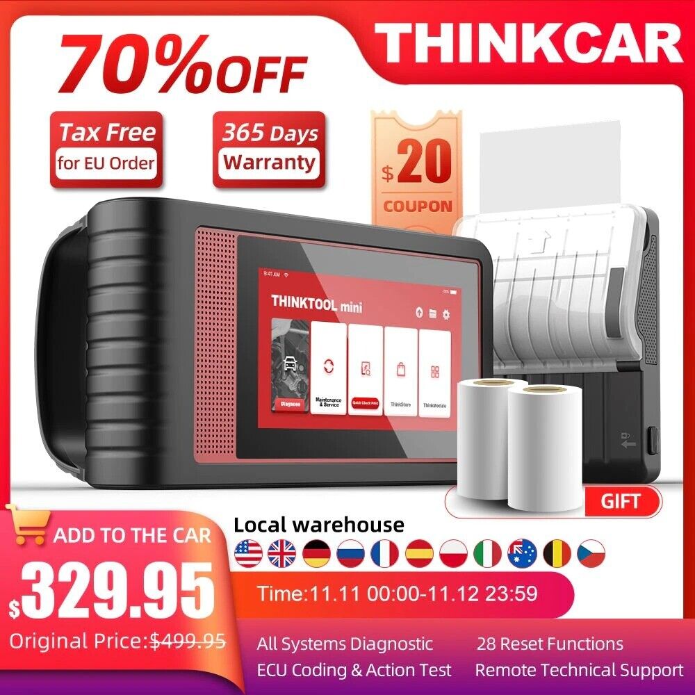 Think Car THINKCAR Thinktool Mini OBD2 Scanner Professional Full System Diagnost ...