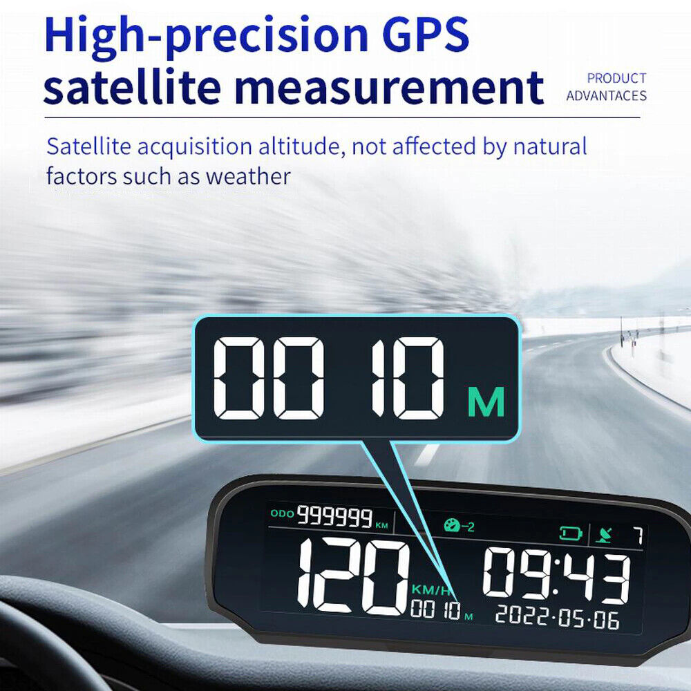 Auto Wireless Solar Auto HUD Head Up Display Digital GPS