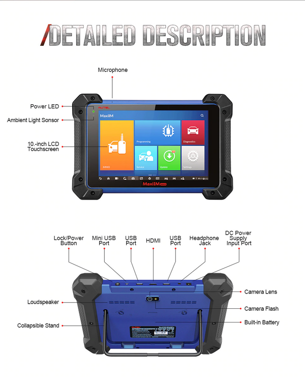 Autel MaxiIM IM608 PRO (with XP400 Pro) Diagnostic Tool ALL Lost KEY Programmer IMMO ECU Coding Scanner Tool - Auto Lines Australia