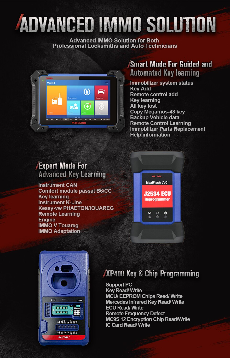 Autel MaxiIM IM608 PRO (with XP400 Pro) Diagnostic Tool ALL Lost KEY Programmer IMMO ECU Coding Scanner Tool - Auto Lines Australia