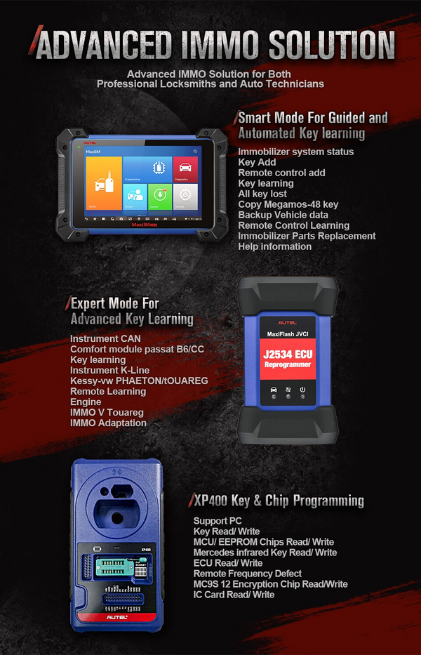 Autel MaxiIM IM608 PRO (with XP400 Pro) Diagnostic Tool ALL Lost KEY Programmer IMMO ECU Coding Scanner Tool - Auto Lines Australia
