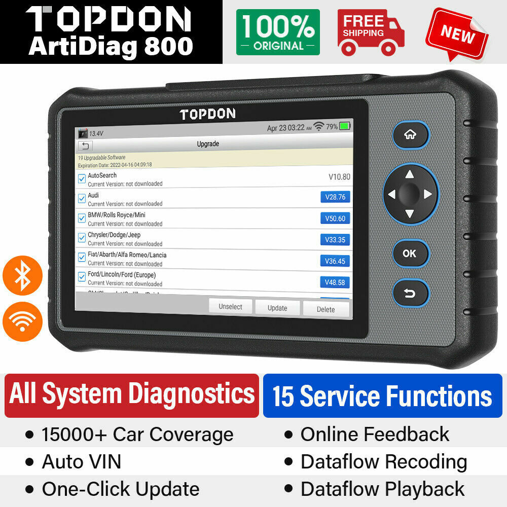 TOPDON ArtiDiag800 OBD2 Car Diagnostic Tool EOBD FULL System Automotive Scanner - Auto Lines Australia