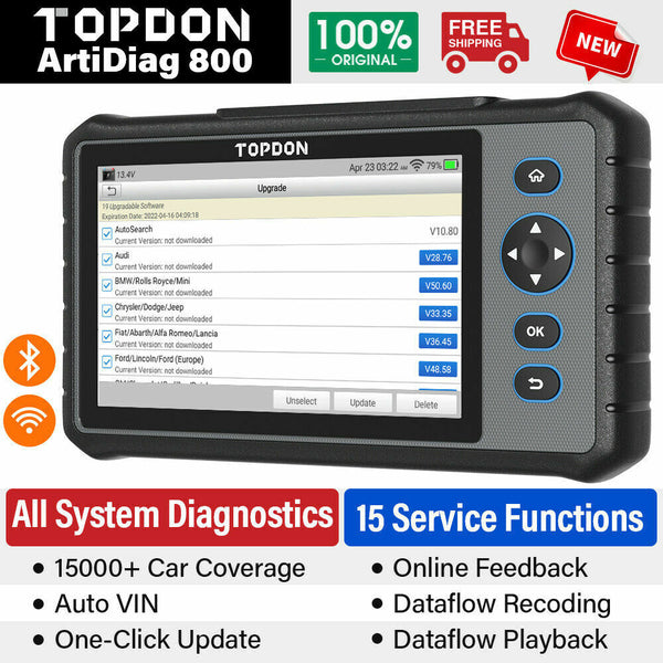 TOPDON ArtiDiag800 OBD2 Car Diagnostic Tool EOBD FULL System Automotive Scanner - Auto Lines Australia