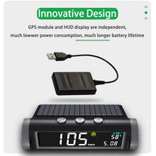 Load image into Gallery viewer, Updated Solar-powered GPS HUD S200 Wireless Digital Speedometer KMH MPH Electron - Auto Lines Australia