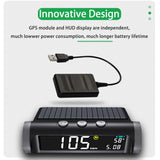 Updated Solar-powered GPS HUD S200 Wireless Digital Speedometer KMH MPH Electron - Auto Lines Australia