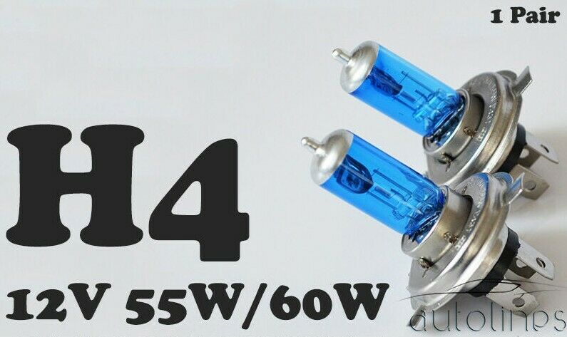 H4 60W / 55W 12V Xenon White 6000k High/Low Beam Headlight Globes Bulbs LED HID Secondary image