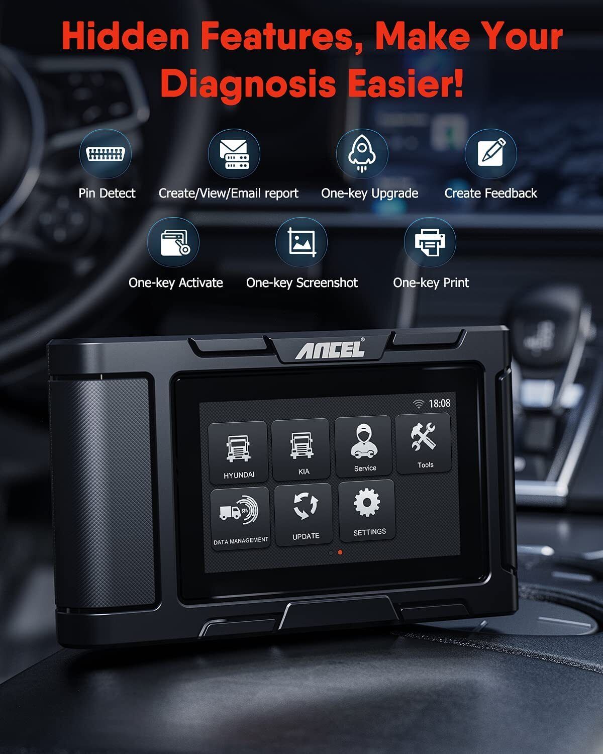 ANCEL HD3200 OBD2  All-System Heavy Duty Truck Scan Tool with DPF Regeneration