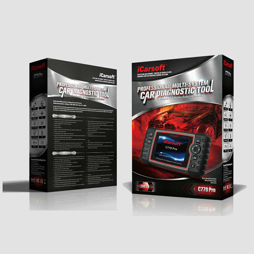 iCarsoft C770 Pro Multi-Systems Diagnostic Scan Tool for Multi-Brand Vehicles - Auto Lines Australia