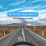 Auto-Lift Mirror HUD MX30 Pro Large & Clear Font RPM Speed Projector KM/H MPH
