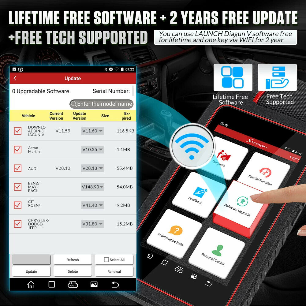LAUNCH X431 Diagun V OBD2 Auto diagnostic tool full systemCode Reader scanner