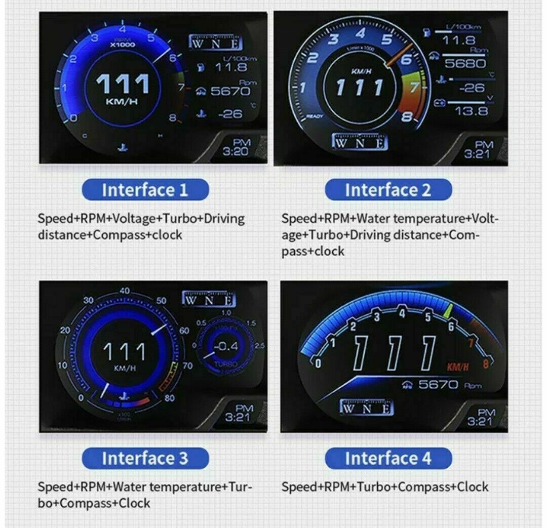 Vjoycar V60 Newest Head Up Display Auto Display OBD2+GPS Smart Car HUD Gauge Secondary image