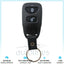Fits HYUNDAI TUCSON 2005-2011 2 Button Transponder Remote Key 433MHz FOB Chip