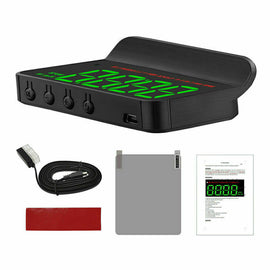 HD Car HUD Head Up Display MPH/KM/h RPM Temp Speed Limit Alarm Digital Projector